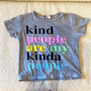 Miss Popular tee-shirt for girls. “Kind people are my kinda people” written